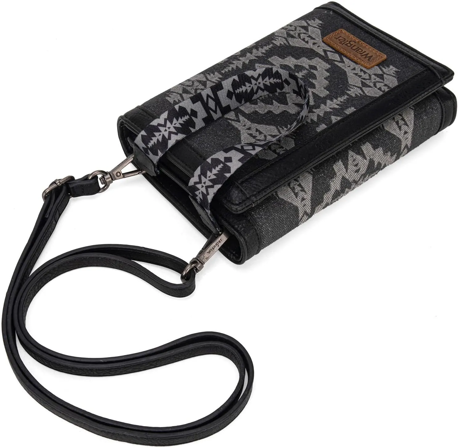 Wrangler Wristlet Wallets for Women Aztec Shoulder Bag Clutch Purses with Cellphone Bag