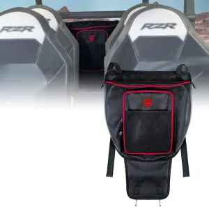 Xprite UTV RZR Center Seat Storage Bag Compatible with 2008-2021 Polaris Razor 570 800 S 900 1000 XP Turbo, w/Water Resistant Zippers Offroad Cab Pack Pocket - Red