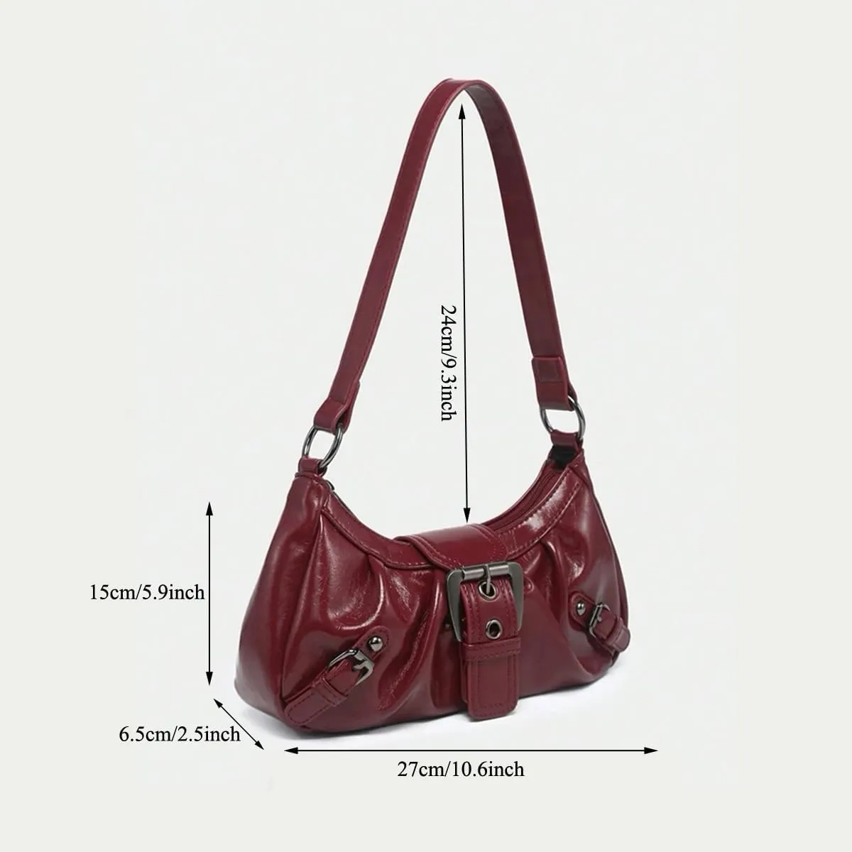 Y2K Purse Shoulder Bag for Women, Top Handle Handbag Small Goth Punk Hobo Clutch Purses Trendy Underarm Bag