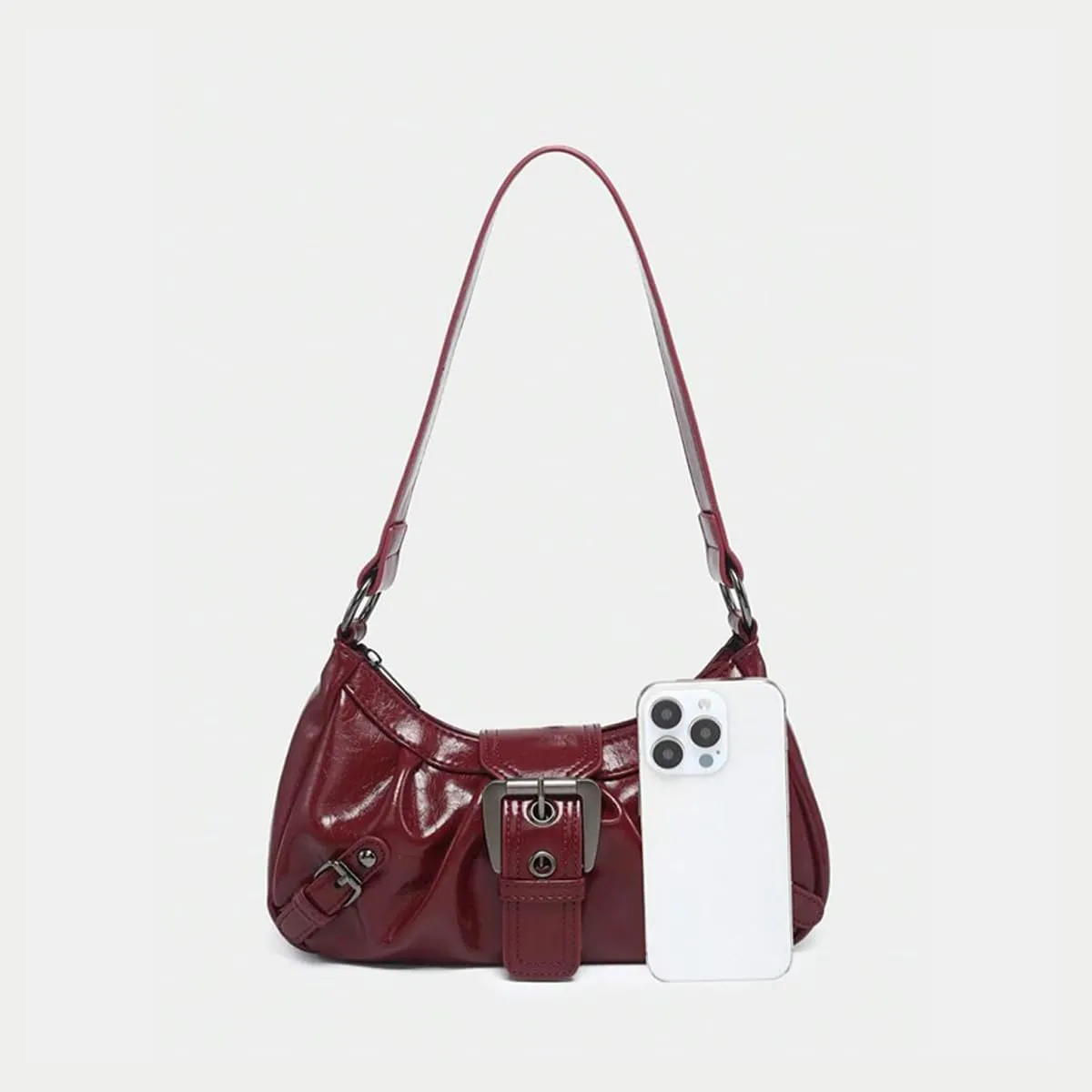 Y2K Purse Shoulder Bag for Women, Top Handle Handbag Small Goth Punk Hobo Clutch Purses Trendy Underarm Bag