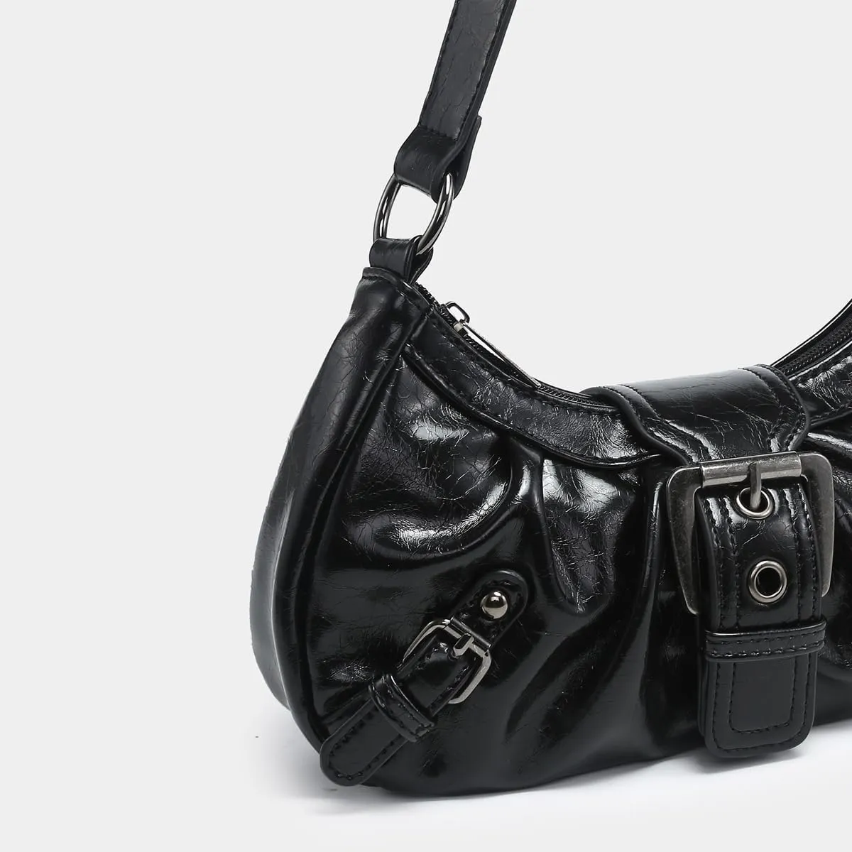 Y2K Purse Shoulder Bag for Women, Top Handle Handbag Small Goth Punk Hobo Clutch Purses Trendy Underarm Bag