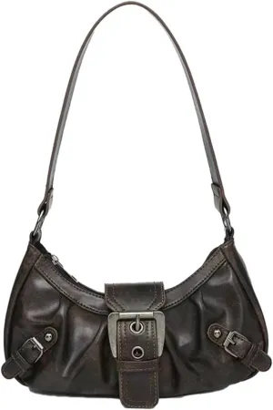 Y2K Purse Shoulder Bag for Women, Top Handle Handbag Small Goth Punk Hobo Clutch Purses Trendy Underarm Bag