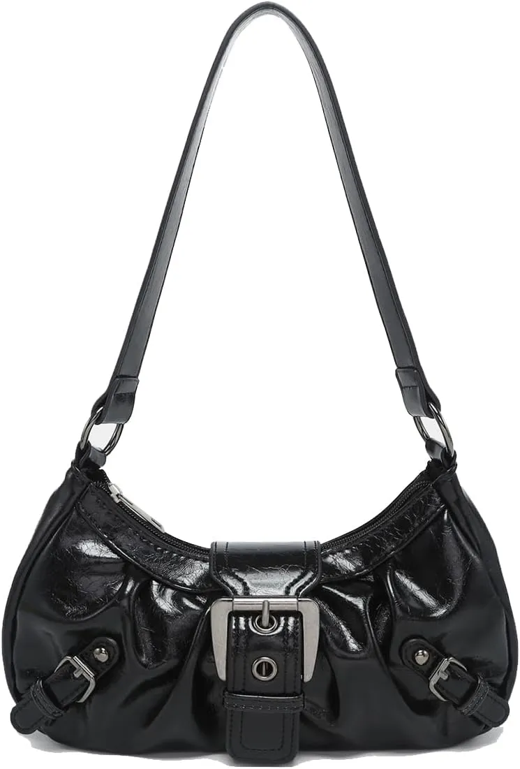 Y2K Purse Shoulder Bag for Women, Top Handle Handbag Small Goth Punk Hobo Clutch Purses Trendy Underarm Bag