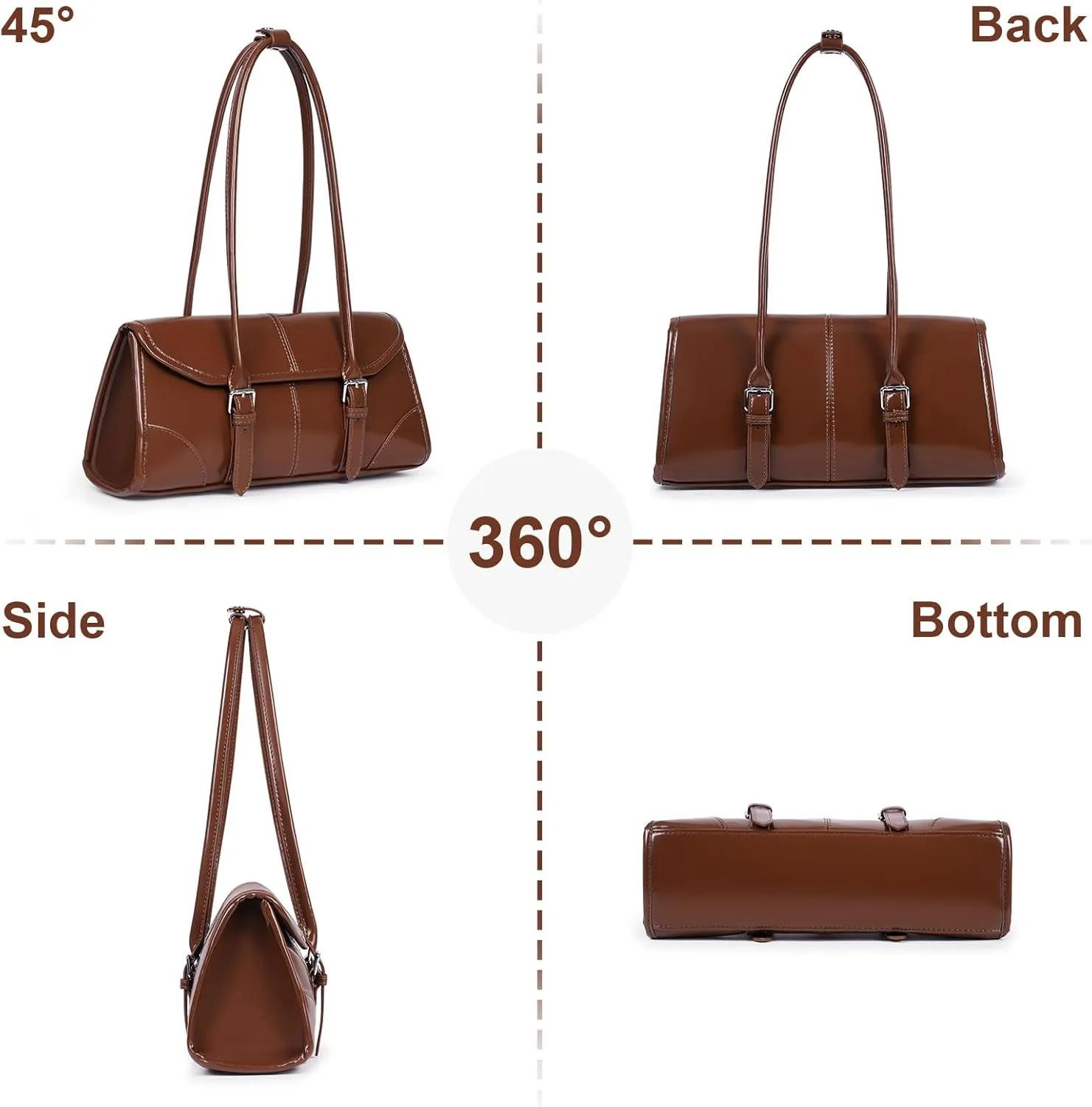 YFGBCX Faux Leather Tote Bag for Women Burgundy Purses Small Shoulder Bag Wine Colored Purse Y2k Red Handbag Purse