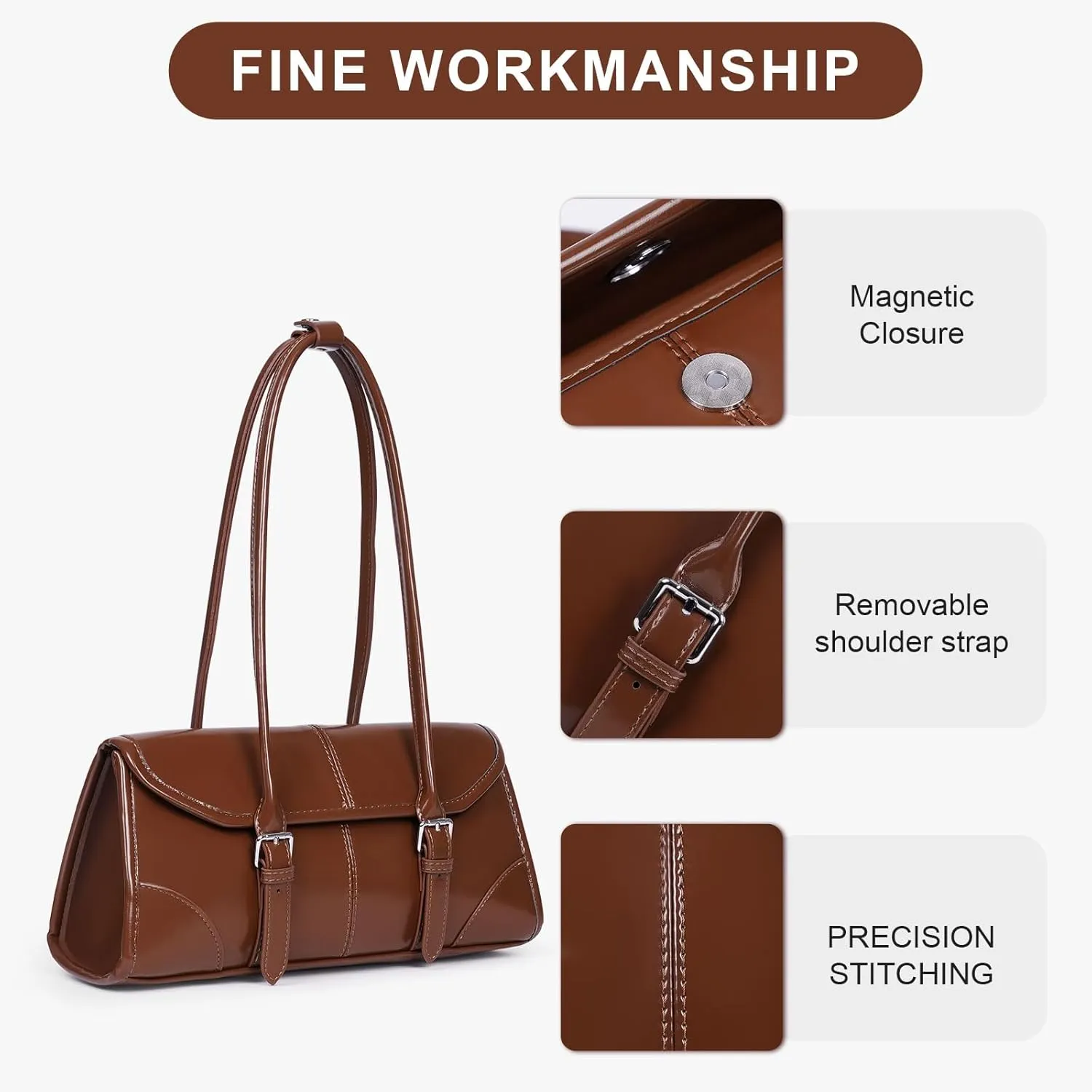 YFGBCX Faux Leather Tote Bag for Women Burgundy Purses Small Shoulder Bag Wine Colored Purse Y2k Red Handbag Purse