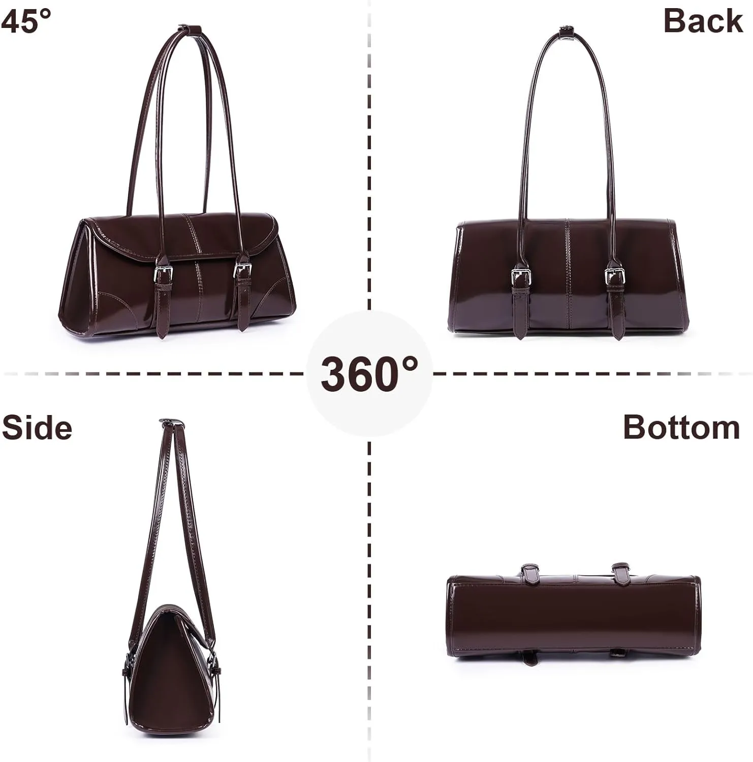 YFGBCX Faux Leather Tote Bag for Women Burgundy Purses Small Shoulder Bag Wine Colored Purse Y2k Red Handbag Purse