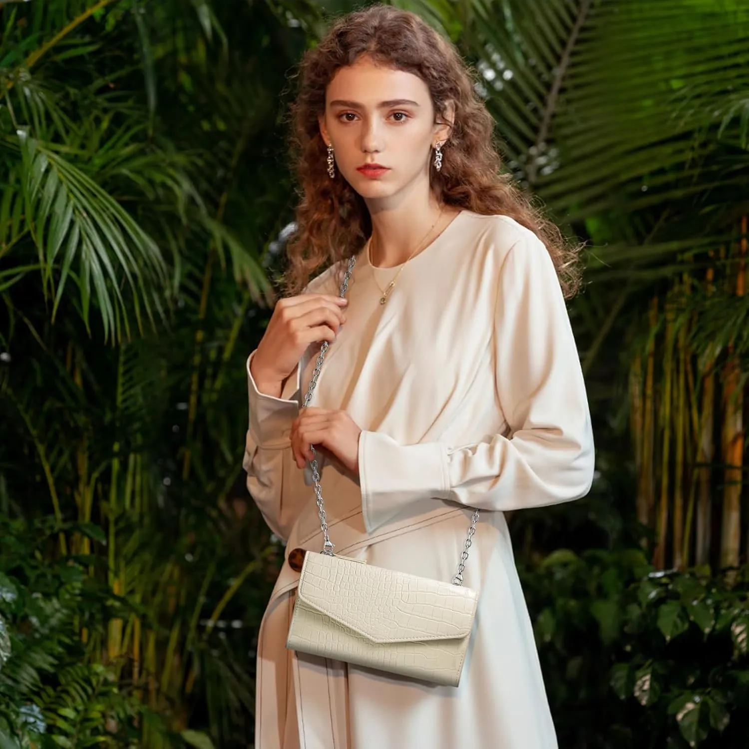 YINHEXI Crossbody Clutch Purses Bags for Women, Small Crossbody Cell Phone Holder Purse, PU Leather Clutch Wallet for Women
