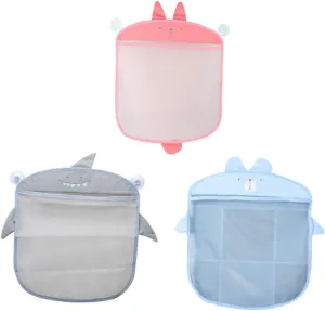 Zerodeko 3pcs Cartoon Mesh Bath Toy Organizer Bulk Toy Organizer for Boys and Girls Bathroom Supply Multi-Function Storage Net Random Style
