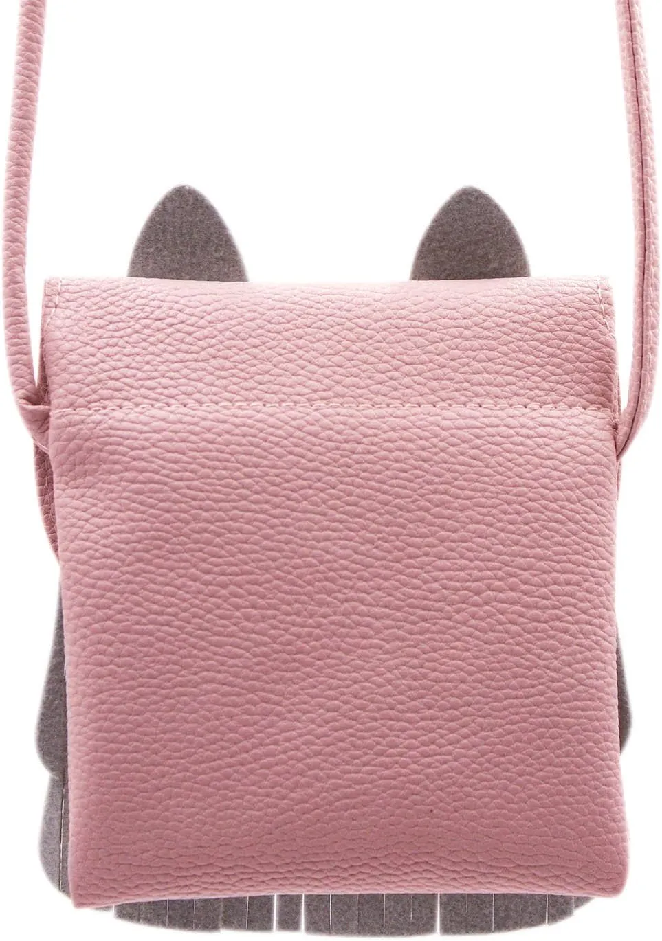 ZGMYC Cat Tassel Shoulder Bag Small Coin Purse Crossbody Satchel for Kids Girls, Pink (5.1'' x 5.9'')